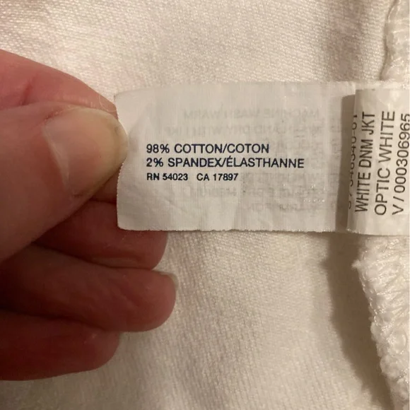 GAP Optic White Denim Trucker Jacket Monogram Coastal Cowgirl Western Rodeo - Picture 3 of 13